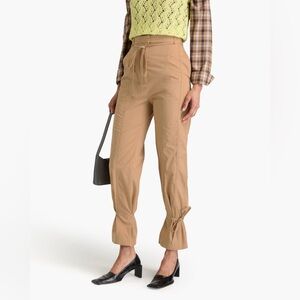 Acne Studios Cotton Tapered Tie Trousers in Sand